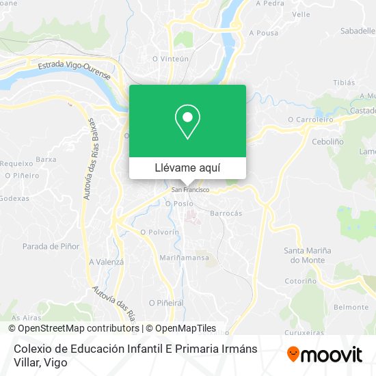 Mapa Colexio de Educación Infantil E Primaria Irmáns Villar