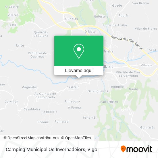 Mapa Camping Municipal Os Invernadeiors