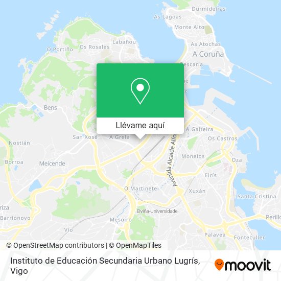 Mapa Instituto de Educación Secundaria Urbano Lugrís