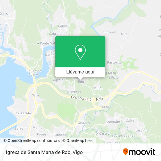 Mapa Igrexa de Santa María de Roo