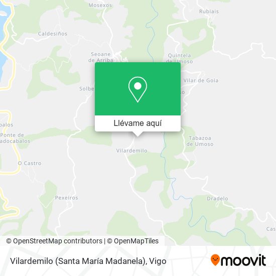 Mapa Vilardemilo (Santa María Madanela)