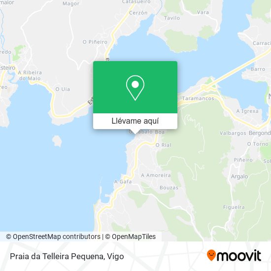 Mapa Praia da Telleira Pequena