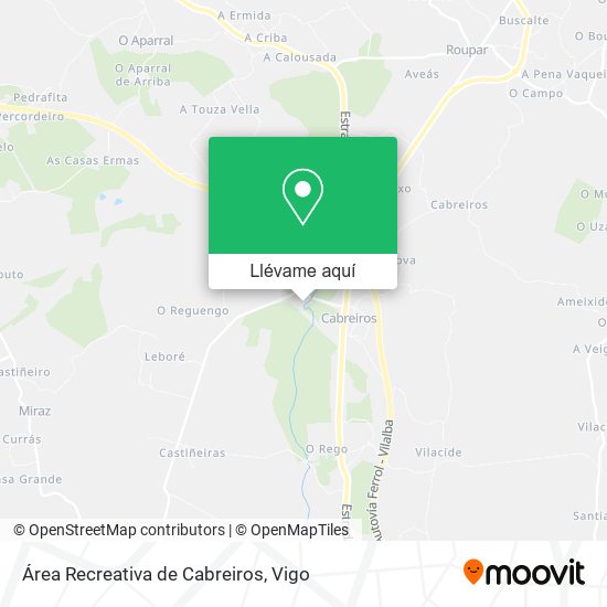 Mapa Área Recreativa de Cabreiros