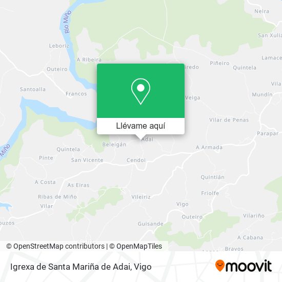 Mapa Igrexa de Santa Mariña de Adai