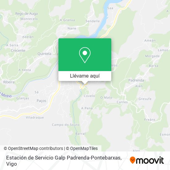 Mapa Estación de Servicio Galp Padrenda-Pontebarxas