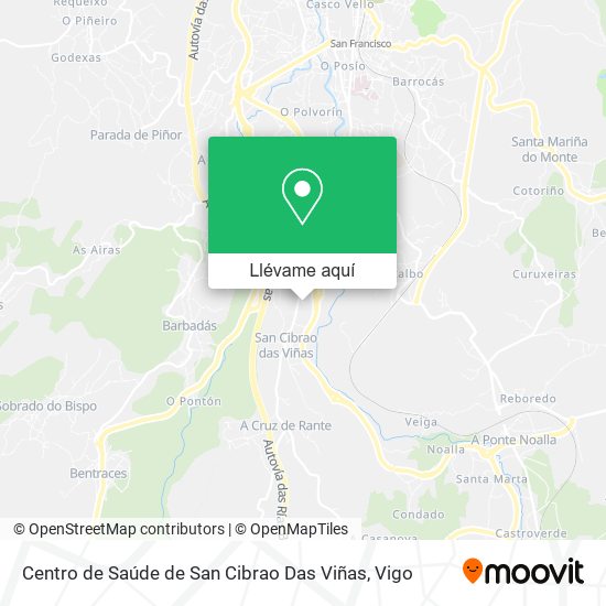 Mapa Centro de Saúde de San Cibrao Das Viñas