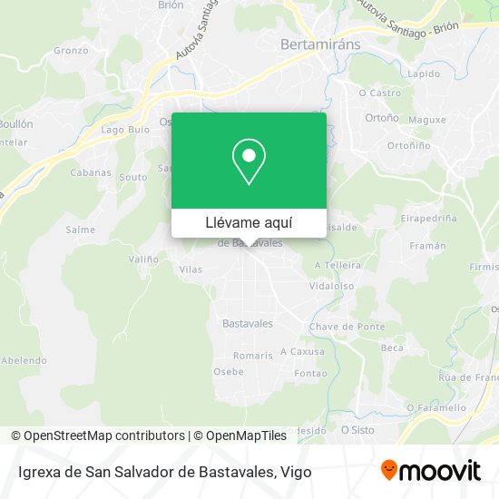 Mapa Igrexa de San Salvador de Bastavales