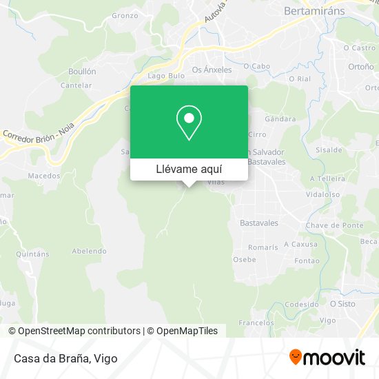 Mapa Casa da Braña