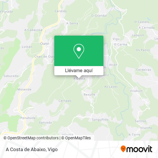 Mapa A Costa de Abaixo