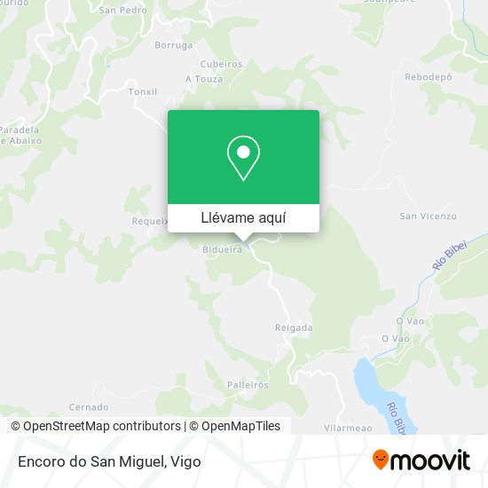 Mapa Encoro do San Miguel