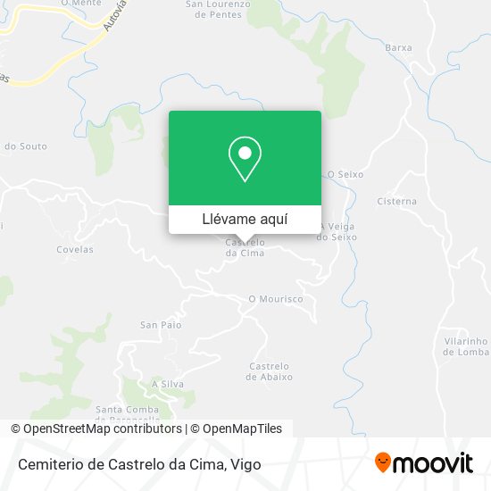 Mapa Cemiterio de Castrelo da Cima