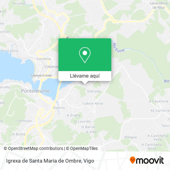 Mapa Igrexa de Santa María de Ombre
