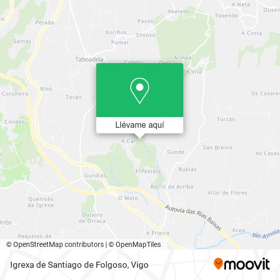 Mapa Igrexa de Santiago de Folgoso