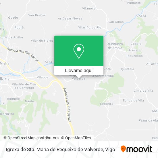 Mapa Igrexa de Sta. María de Requeixo de Valverde