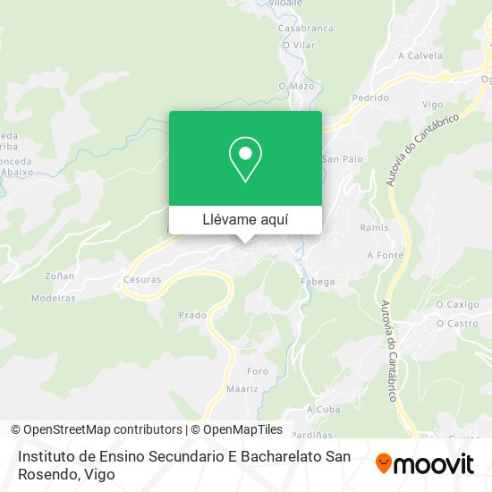 Mapa Instituto de Ensino Secundario E Bacharelato San Rosendo