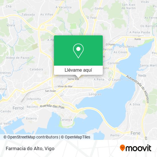 Mapa Farmacia do Alto