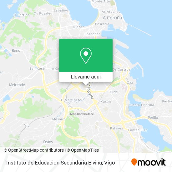 Mapa Instituto de Educación Secundaria Elviña