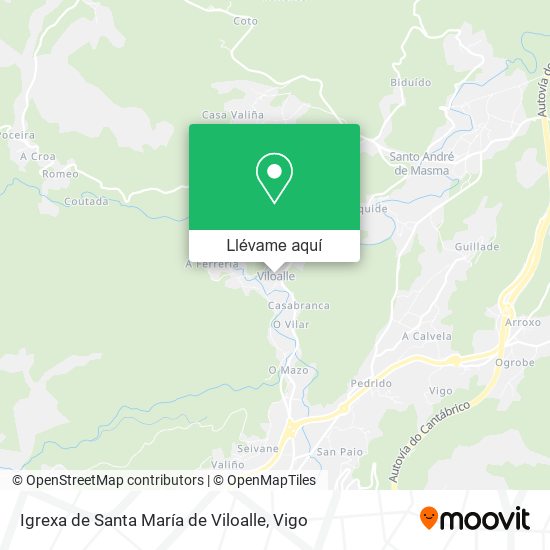 Mapa Igrexa de Santa María de Viloalle