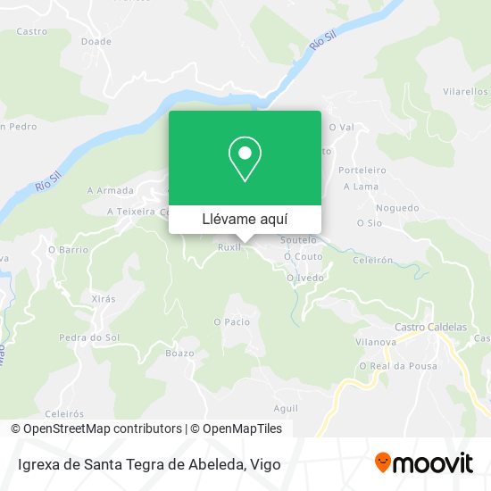 Mapa Igrexa de Santa Tegra de Abeleda