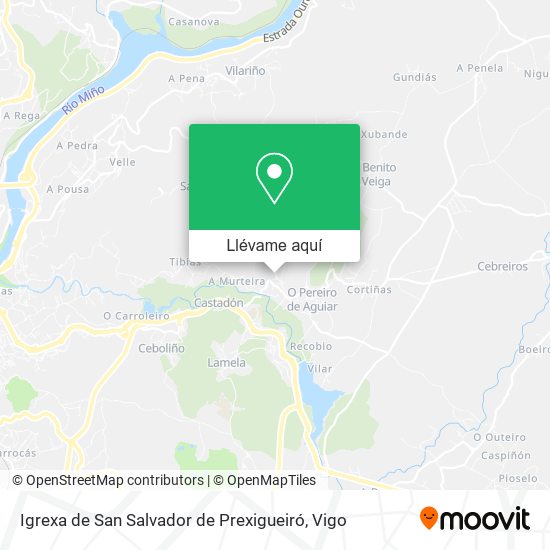 Mapa Igrexa de San Salvador de Prexigueiró