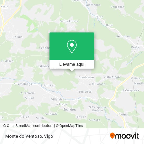 Mapa Monte do Ventoso