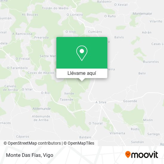 Mapa Monte Das Fías