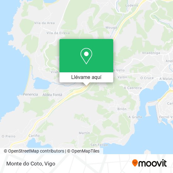 Mapa Monte do Coto