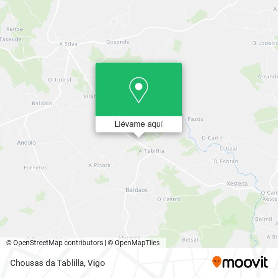 Mapa Chousas da Tablilla