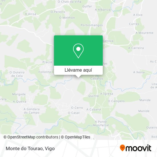 Mapa Monte do Tourao