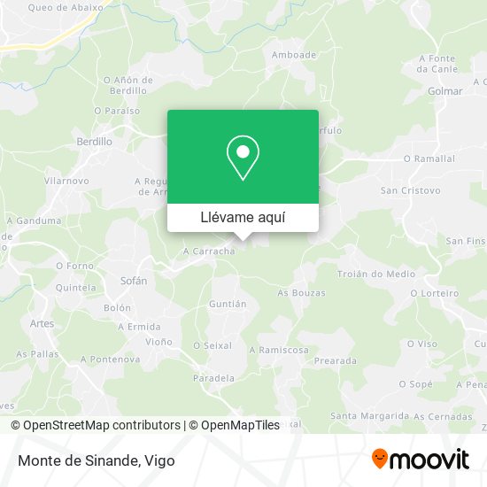 Mapa Monte de Sinande