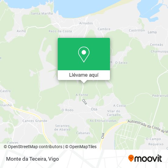 Mapa Monte da Teceira