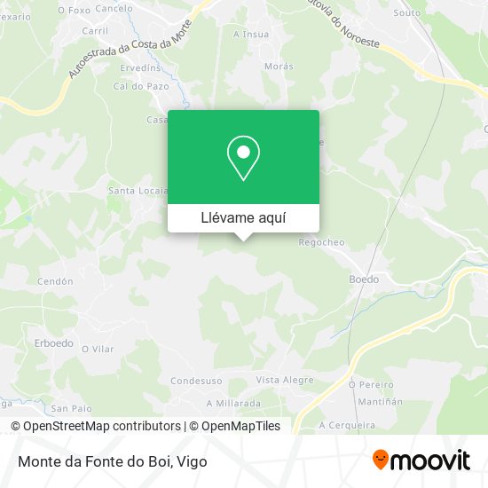 Mapa Monte da Fonte do Boi
