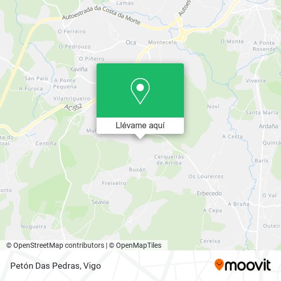 Mapa Petón Das Pedras