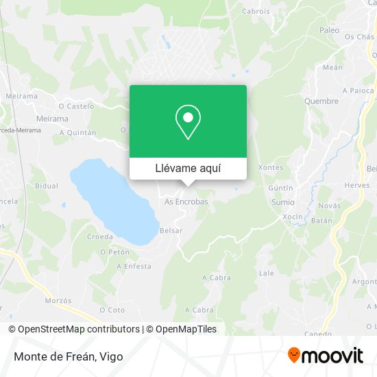 Mapa Monte de Freán