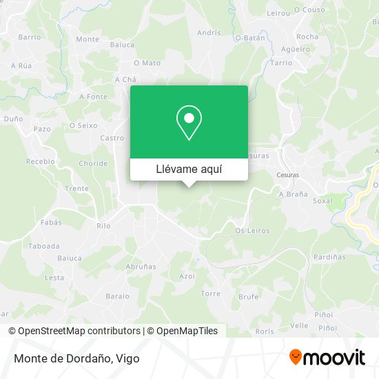 Mapa Monte de Dordaño