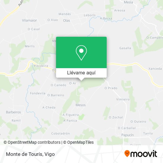 Mapa Monte de Tourís