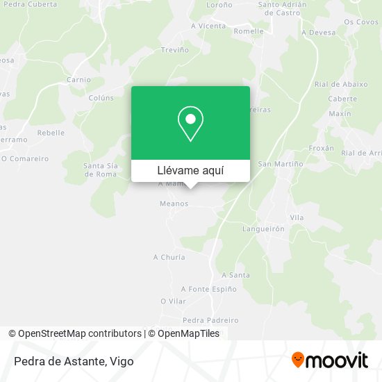 Mapa Pedra de Astante