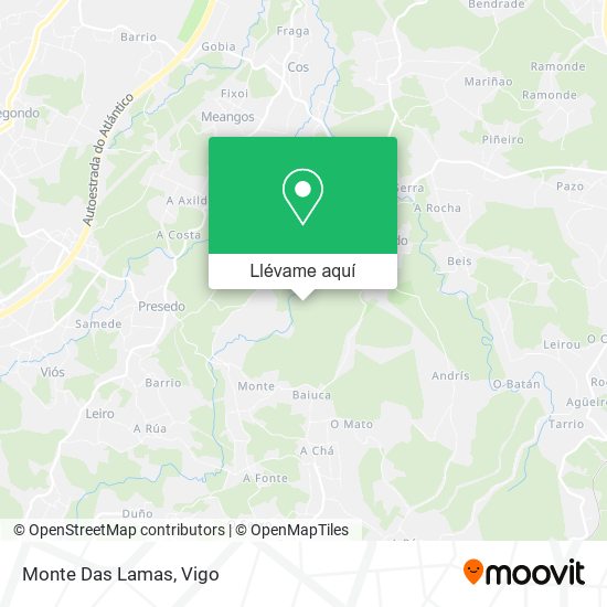 Mapa Monte Das Lamas