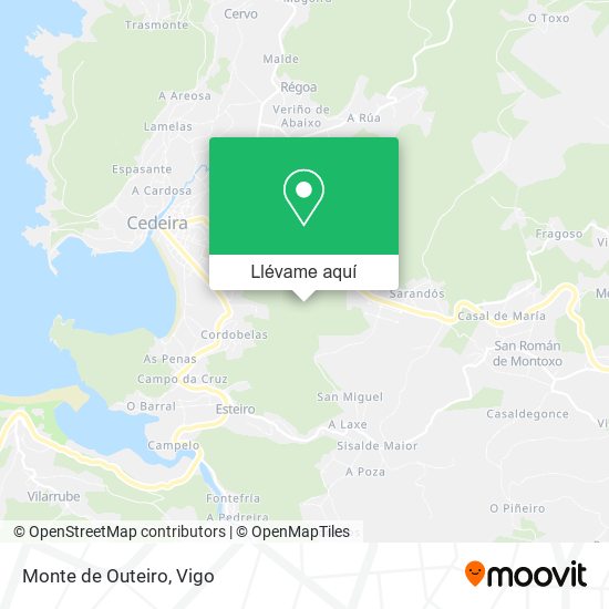 Mapa Monte de Outeiro