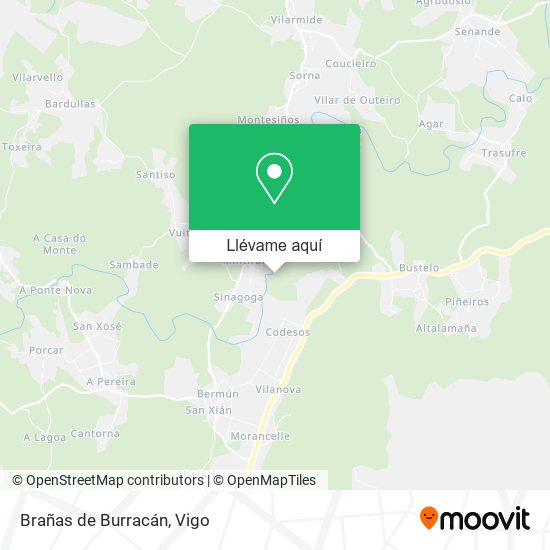 Mapa Brañas de Burracán