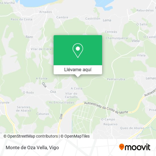 Mapa Monte de Oza Vella