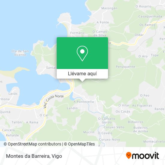 Mapa Montes da Barreira