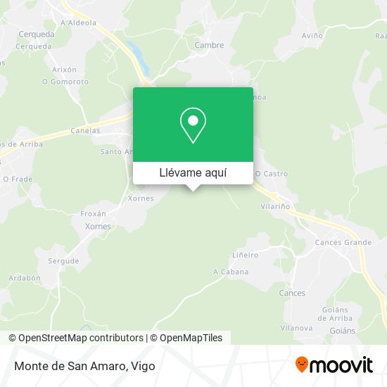 Mapa Monte de San Amaro