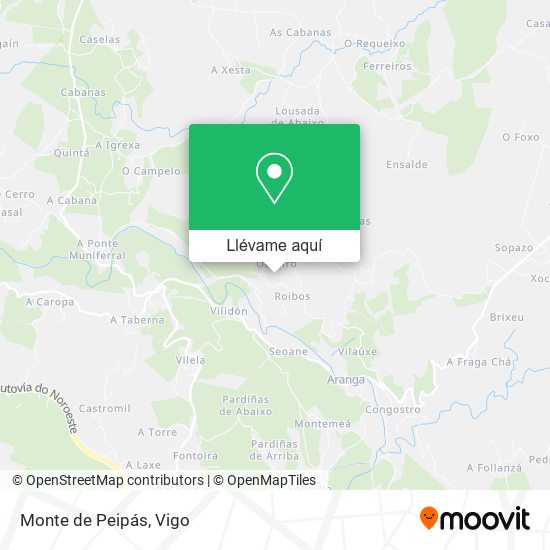 Mapa Monte de Peipás
