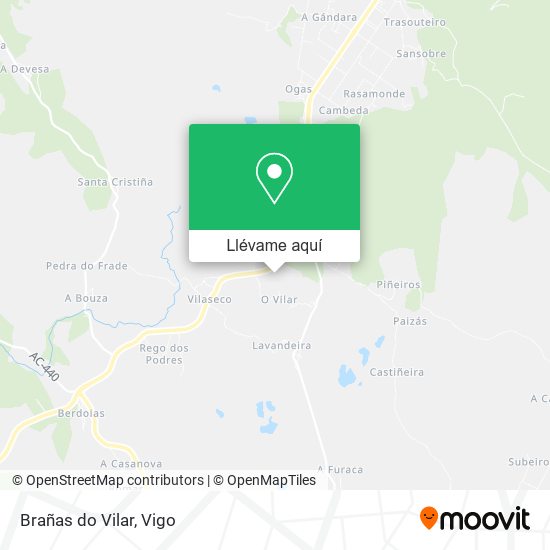 Mapa Brañas do Vilar