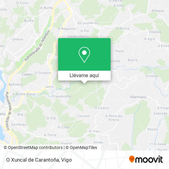 Mapa O Xuncal de Carantoña
