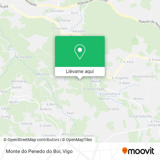Mapa Monte do Penedo do Boi