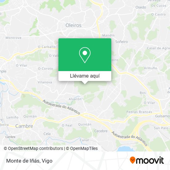 Mapa Monte de Iñás