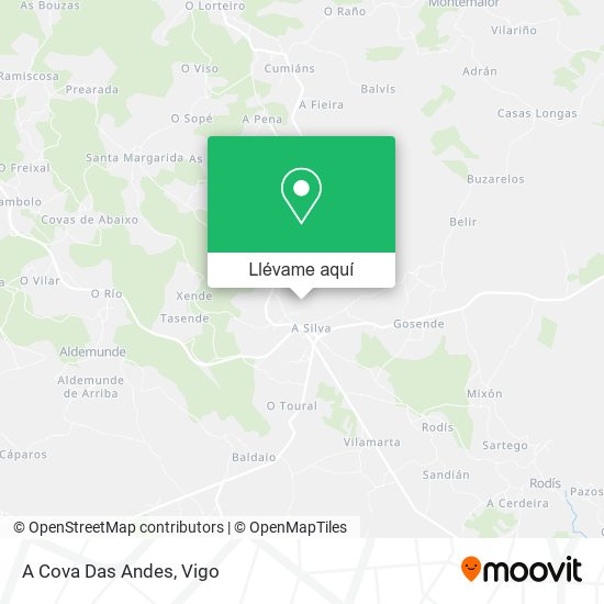Mapa A Cova Das Andes