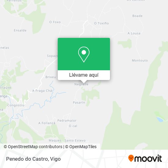 Mapa Penedo do Castro